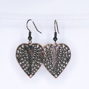 ♡ 2 for 20$ ♡ Heart Cutout Pendant Earrings